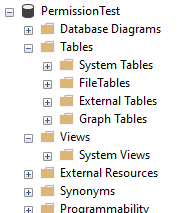 Database is accessible but no objects inside are visible