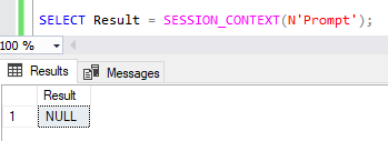 Session Context returns NULL for an unset value