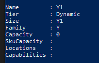 Using PowerShell to show the plan has changed to a Consumption model