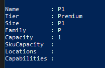 Using PowerShell to show the Premium plan currently in use