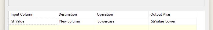 Using a Character Map transformation to change the case of an input column