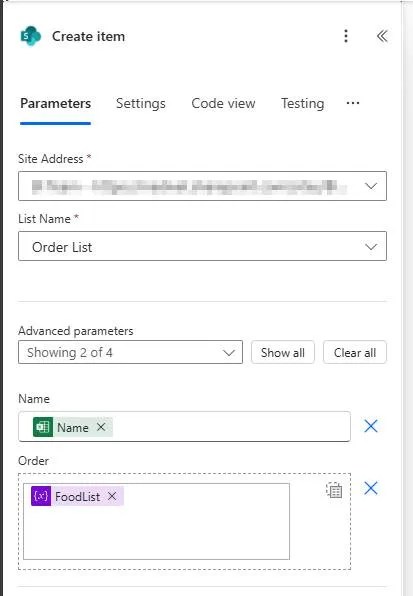 Creating an item in SharePoint using the correctly formatted array
