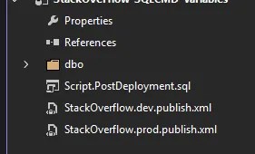 Project in Visual Studio with multiple publish profiles saved