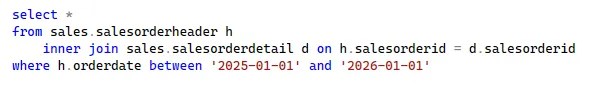 Sample SQL script before formatting in SSMS